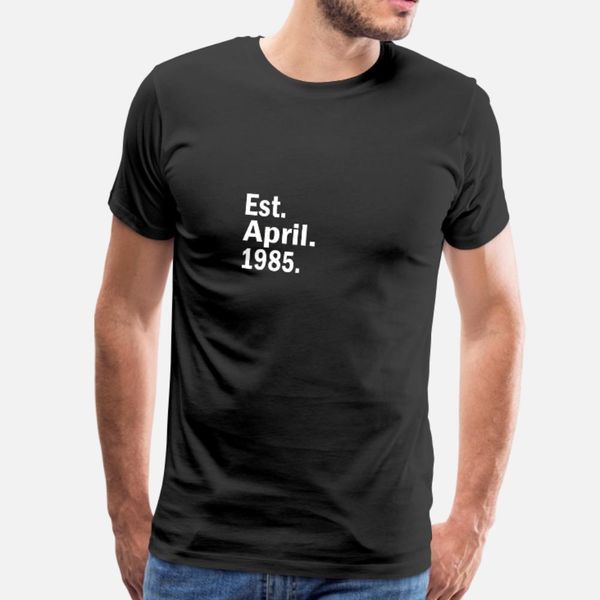 est april 1985 t shirt men designs tee shirt euro size s-3xl costume loose breathable spring autumn kawaii shirt, White;black
est april 1985 t shirt men designs tee shirt euro size s-3xl costume loose breathable spring autumn kawaii shirt, White;black