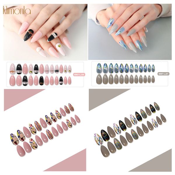 false nails 24pcs/box fashion short full cover french stiletto nail art tips cool pattern designs detachable fake 2021, Red;gold
false nails 24pcs/box fashion short full cover french stiletto nail art tips cool pattern designs detachable fake 2021, Red;gold