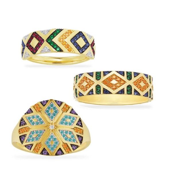 fashion zirconia tribal totem color ring luxury iconic jewelry ladies trend accessories cluster rings, Golden;silver
fashion zirconia tribal totem color ring luxury iconic jewelry ladies trend accessories cluster rings, Golden;silver
