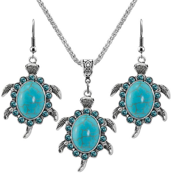 wholesale 10 pcs silver plated tortoise shape green turquoise stone pendant necklace drop earrings animal jewelry sets
wholesale 10 pcs silver plated tortoise shape green turquoise stone pendant necklace drop earrings animal jewelry sets