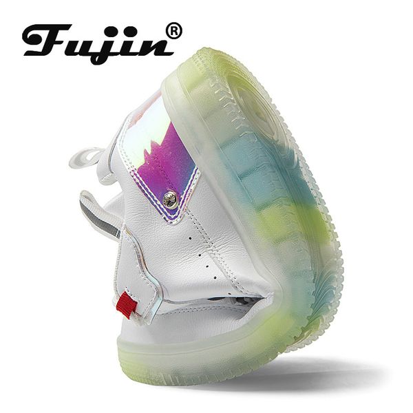 fujin genuines quality men women sneakers platform breathable comfortable women shoes chunky comfortable spring autumn, Black