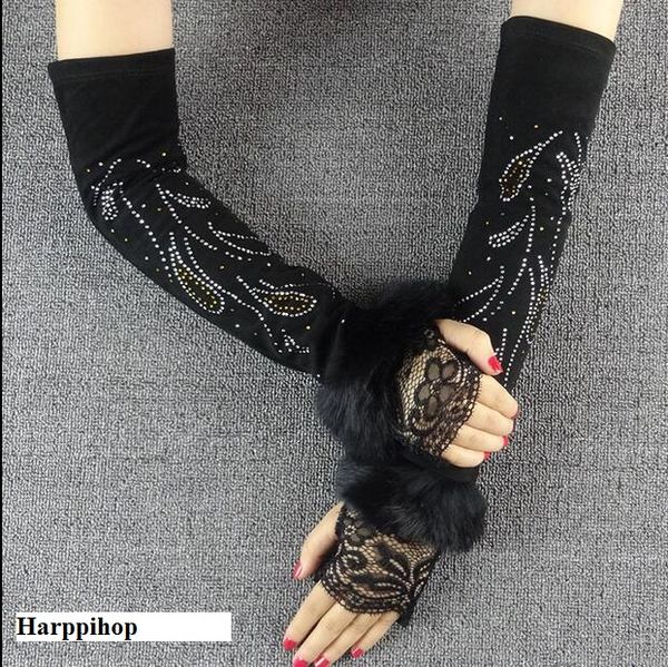 five fingers gloves genuine leather female winte warm half-finger glove rex fur lace flowemittens sleeve set arm free, Blue;gray
five fingers gloves genuine leather female winte warm half-finger glove rex fur lace flowemittens sleeve set arm free, Blue;gray