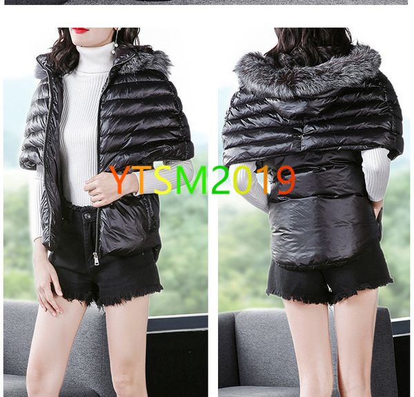 down wear of fur collar women's the cloak garmets down jacket outdoor warm feather white duck down-filled coat, Black
down wear of fur collar women's the cloak garmets down jacket outdoor warm feather white duck down-filled coat, Black