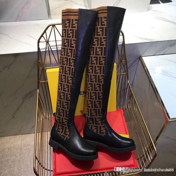 2020 fashion luxury women's sock boots 24 inch slim over-the-knee high boots elastic knit thigh flat heel women winter boots, Black
2020 fashion luxury women's sock boots 24 inch slim over-the-knee high boots elastic knit thigh flat heel women winter boots, Black