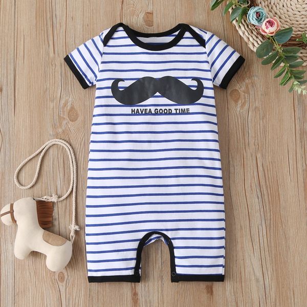 newborn baby boy clothes striped moustache print short sleeve baby romper cotton baby girl clothes summer bay bodysuit 0-18m, Blue
newborn baby boy clothes striped moustache print short sleeve baby romper cotton baby girl clothes summer bay bodysuit 0-18m, Blue