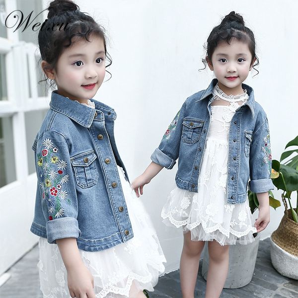 children's jeans jacket for girls spring autumn kids flower embroidery blue denim jacket coat teenager outerwear clothes 3t-14t, Blue;gray
children's jeans jacket for girls spring autumn kids flower embroidery blue denim jacket coat teenager outerwear clothes 3t-14t, Blue;gray