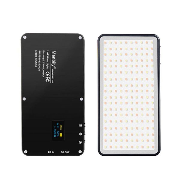 manbily mfl-06 mini portable pgraphy lighting ultral thin 4500mah led video light 180 leds fill light high cri>96 for camera
manbily mfl-06 mini portable pgraphy lighting ultral thin 4500mah led video light 180 leds fill light high cri>96 for camera