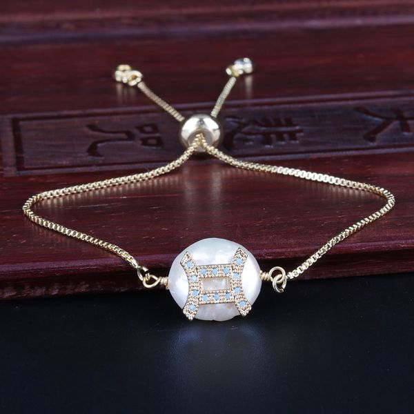 gold cz crystal paved gemini constellation charm freshwater pearl bead connector link dainty bracelet for women birthday gift, Golden;silver
gold cz crystal paved gemini constellation charm freshwater pearl bead connector link dainty bracelet for women birthday gift, Golden;silver