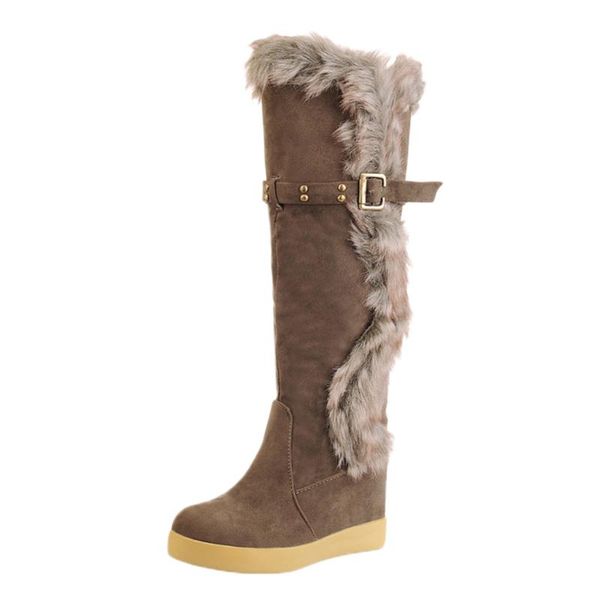 sagace women's casual wedges with solid color round heads keep warm tassels long boots ladies buckle buckle snowy boots, Black
sagace women's casual wedges with solid color round heads keep warm tassels long boots ladies buckle buckle snowy boots, Black