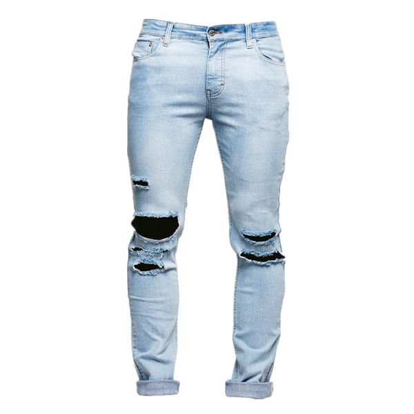 men's holes skinny jeans men spring light blue denim jeans new fashion men slim long casual jean pants
men's holes skinny jeans men spring light blue denim jeans new fashion men slim long casual jean pants
