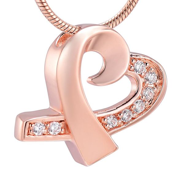 l00999 white crystals inlay pink gold stainless steel ribbon cremation jewelry funeral urn ashes holder keepsake, Silver
l00999 white crystals inlay pink gold stainless steel ribbon cremation jewelry funeral urn ashes holder keepsake, Silver
