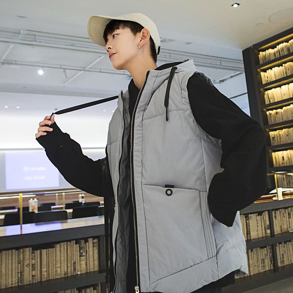 winter new cotton vest men warm thick fashion hooded sleeveless jacket man streetwear wild loose coat male clothes s-4xl, Black
winter new cotton vest men warm thick fashion hooded sleeveless jacket man streetwear wild loose coat male clothes s-4xl, Black
