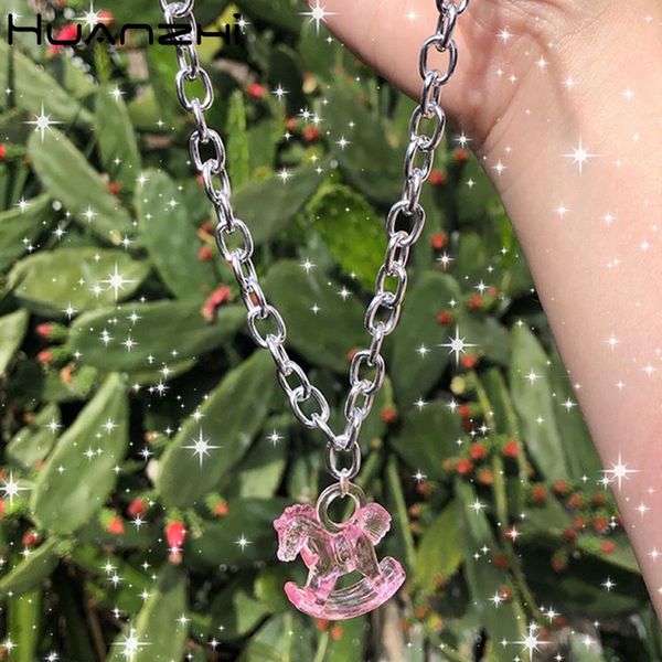 huanzhi 2020 new punk harajuku pink transparent acrylic trojan pendant animal choker chain necklace for women girls party, Golden;silver
huanzhi 2020 new punk harajuku pink transparent acrylic trojan pendant animal choker chain necklace for women girls party, Golden;silver