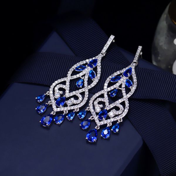 2020 vintage long tassel white earrings 3a zircon bride green earrings blue ear jewelry wholesale women luxury jewelry, Golden
2020 vintage long tassel white earrings 3a zircon bride green earrings blue ear jewelry wholesale women luxury jewelry, Golden
