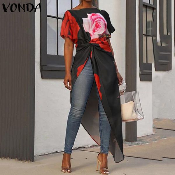 summer tunic irregular shirts women short sleeve floral printed long 2020 vonda plus size blouse bohemian party blusas, White
summer tunic irregular shirts women short sleeve floral printed long 2020 vonda plus size blouse bohemian party blusas, White