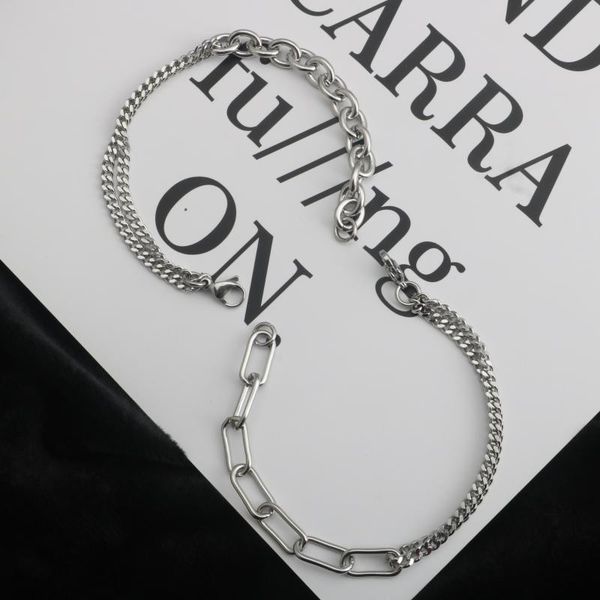 fashion stitching double-layer bracelet thick chain hip-hop titanium steel bracelet male trend wild sale, Black
fashion stitching double-layer bracelet thick chain hip-hop titanium steel bracelet male trend wild sale, Black