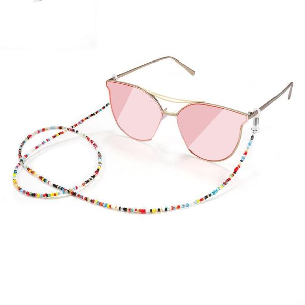 beaded sunglasses chain fashion multicolor minimalist glasses chain glass beads silica gel anti-skid ring long accessory, Silver
beaded sunglasses chain fashion multicolor minimalist glasses chain glass beads silica gel anti-skid ring long accessory, Silver