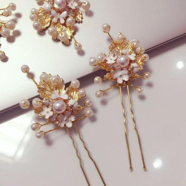 korean bride gold leaf headdress pearl hair flower hair hairpin wedding dress accessories, Golden;silver
korean bride gold leaf headdress pearl hair flower hair hairpin wedding dress accessories, Golden;silver