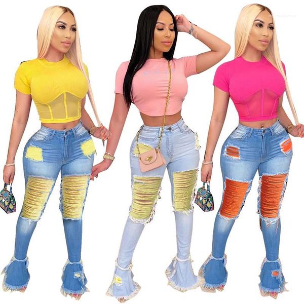 pants with pockets girls mid waist fashion trousers womens designer patchwork button fly jeans spring holes tassel jean long flare, Blue
pants with pockets girls mid waist fashion trousers womens designer patchwork button fly jeans spring holes tassel jean long flare, Blue