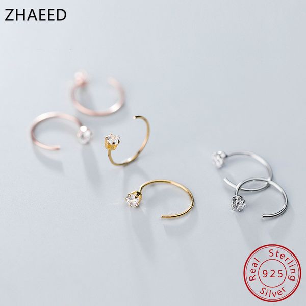 hoop & huggie real 925 sterling silver minimalist geometric zircon earrings for fashion women birthday party fine jewelry accessories, Golden;silver
hoop & huggie real 925 sterling silver minimalist geometric zircon earrings for fashion women birthday party fine jewelry accessories, Golden;silver