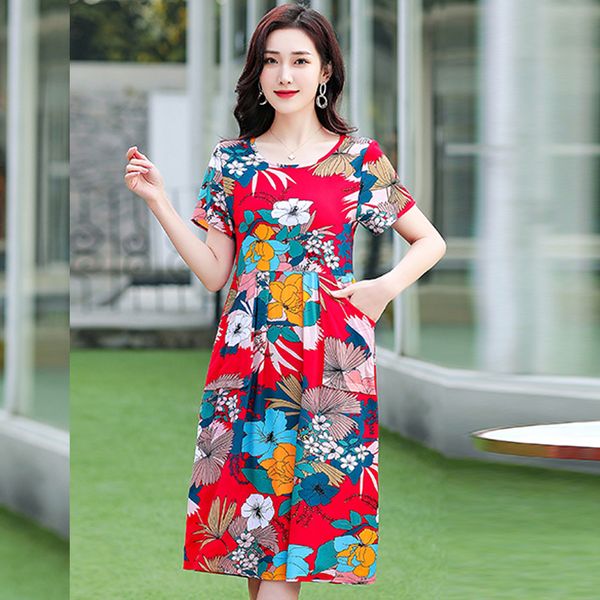 casual dresses vintage dress summer loose elegant print xl-5xl short sleeve a-line o-neck women plus size, Black;gray
casual dresses vintage dress summer loose elegant print xl-5xl short sleeve a-line o-neck women plus size, Black;gray