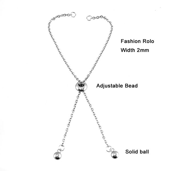 100% stainless steel birthstone slider/slide extender chain for necklace bracelet adjustable slider clasp chain in jewelry 10pcs, Silver
100% stainless steel birthstone slider/slide extender chain for necklace bracelet adjustable slider clasp chain in jewelry 10pcs, Silver