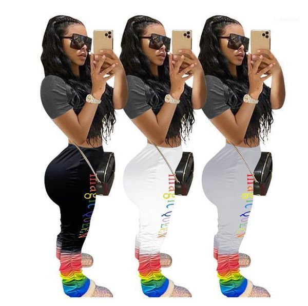 colorful letter split flare sweatpants casual new women designer pants women rainbow stacked pants fashion drawstring, Black;white
colorful letter split flare sweatpants casual new women designer pants women rainbow stacked pants fashion drawstring, Black;white