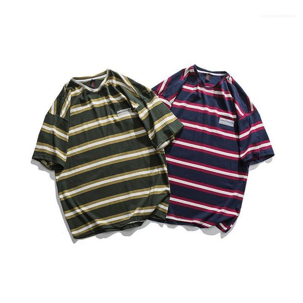 summer casual striped couple tshirt loose short sleeve round neck men designer tshirts male apparel, White;black
summer casual striped couple tshirt loose short sleeve round neck men designer tshirts male apparel, White;black