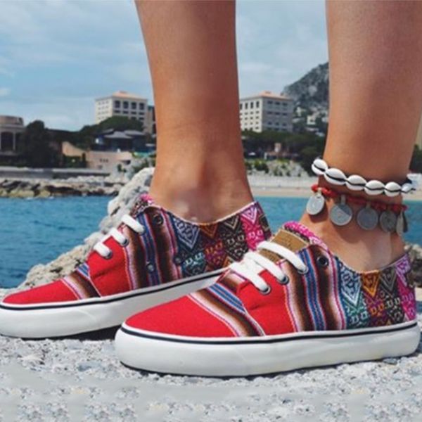 women flat bohemia ethnic shoes couple men colorful ladies lace up female lace up plus size summer board ladies sneakers comfort, Black
women flat bohemia ethnic shoes couple men colorful ladies lace up female lace up plus size summer board ladies sneakers comfort, Black