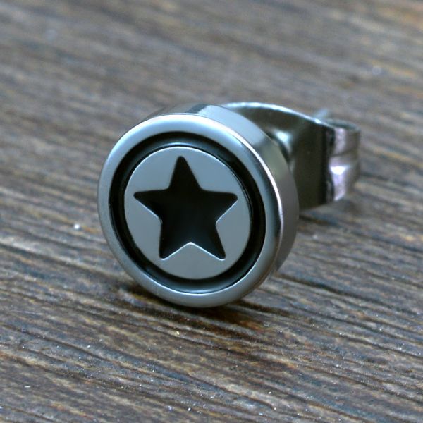 stud titanium steel earings domineering five star personality fashion earring male buckle, Golden;silver
stud titanium steel earings domineering five star personality fashion earring male buckle, Golden;silver
