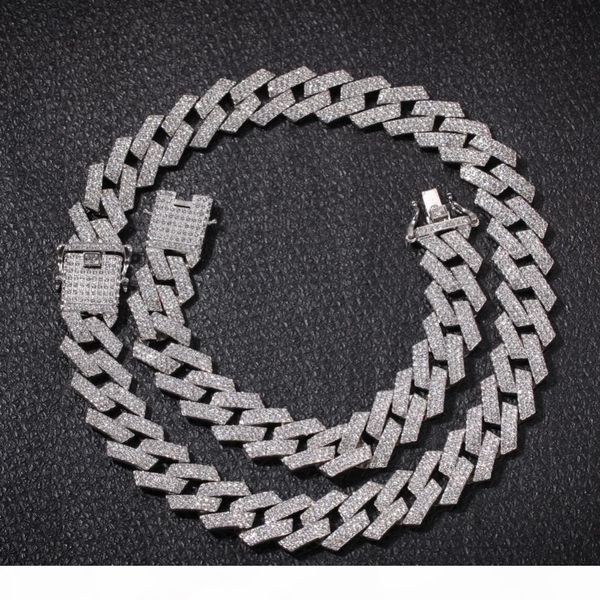 new color 20mm prong cuban link designer chains necklace fashion hiphop jewelry 3 row rhinestones iced out necklaces for men, Silver
new color 20mm prong cuban link designer chains necklace fashion hiphop jewelry 3 row rhinestones iced out necklaces for men, Silver