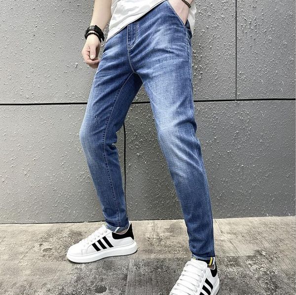 men's jeans 2021 men classic spring autumn male skinny straight stretch denim pants summer slim fit trousers, Blue
men's jeans 2021 men classic spring autumn male skinny straight stretch denim pants summer slim fit trousers, Blue