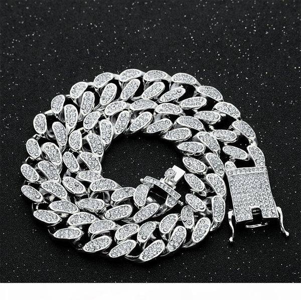 20мм 16-24inch ювелирные изделия iced out тяжелое майами кубинский link chain necklace хип-хоп золото серебро цвет мода, Silver
20мм 16-24inch ювелирные изделия iced out тяжелое майами кубинский link chain necklace хип-хоп золото серебро цвет мода, Silver