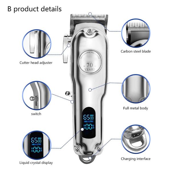 professional electric hair clippers men beard trimmer barber grooming kit rechargeable cordless haircut machine 
professional electric hair clippers men beard trimmer barber grooming kit rechargeable cordless haircut machine