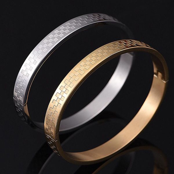 new classical royal lattice bracelet men punk simple gold color stainless steel bracelets for men jewelry gift, Black
new classical royal lattice bracelet men punk simple gold color stainless steel bracelets for men jewelry gift, Black