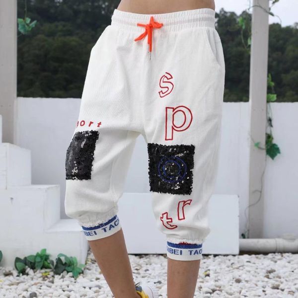 women's pants & capris 2021 summer korean printed casual stitching small feet cropped, Black;white
women's pants & capris 2021 summer korean printed casual stitching small feet cropped, Black;white