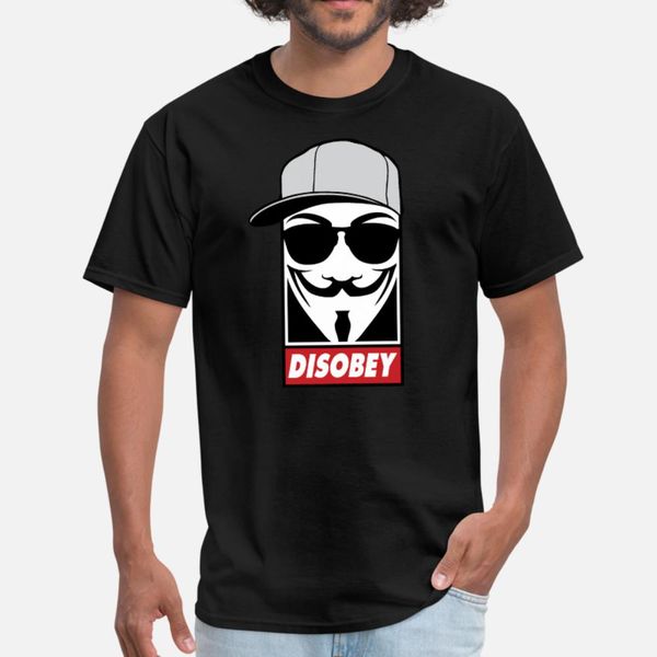 disobey t shirt men design cotton o neck formal famous humor summer unique shirt