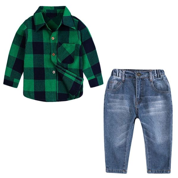fashion lovely baby 2pcs children kids boys girls long sleeve plaid shirt +denim pants jeans set z0129, White
fashion lovely baby 2pcs children kids boys girls long sleeve plaid shirt +denim pants jeans set z0129, White