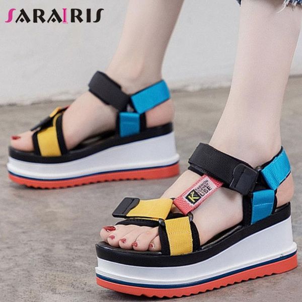 sarairis brand new female mixed colors summer sandals casual beach platform sandals women open toe wedges buckle shoes woman, Black
sarairis brand new female mixed colors summer sandals casual beach platform sandals women open toe wedges buckle shoes woman, Black