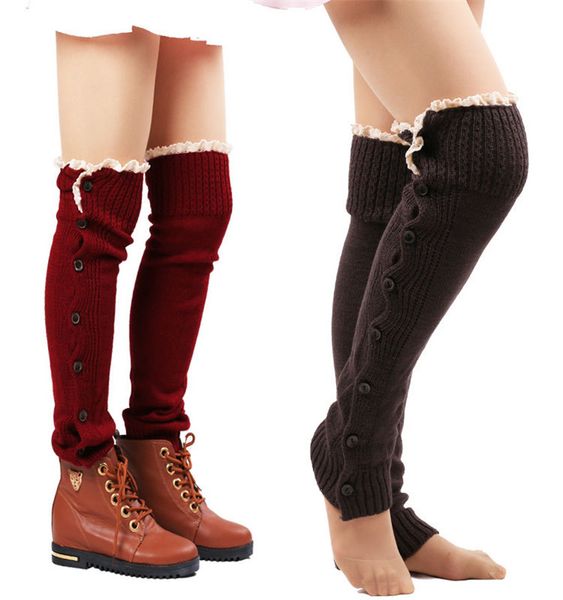 women warm knitted leg sleeves buttons lace gaiters loose wool leg guard boot cuffs socks ins christmas knit leg warmer booties sleeve e9102, Black;white
women warm knitted leg sleeves buttons lace gaiters loose wool leg guard boot cuffs socks ins christmas knit leg warmer booties sleeve e9102, Black;white