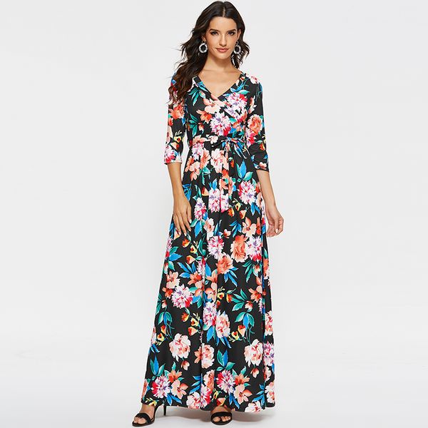 casual dresses vintage floral dress autumn women long maxi loose v neck printing elegant ladies bandage party vestidos, Black;gray
casual dresses vintage floral dress autumn women long maxi loose v neck printing elegant ladies bandage party vestidos, Black;gray
