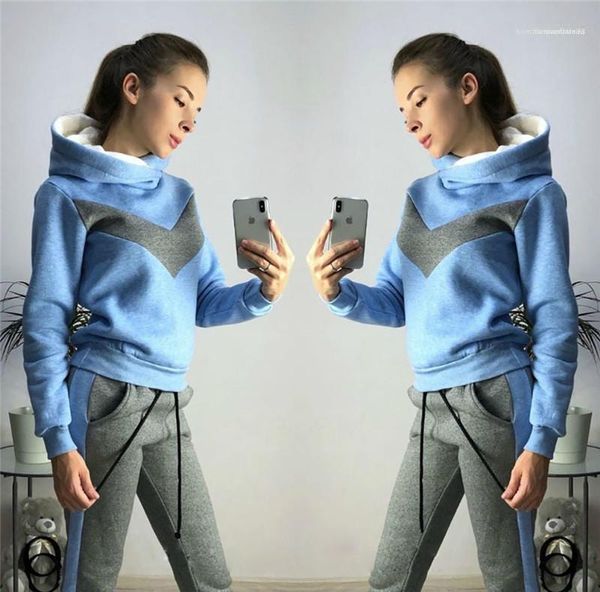 sweatshirts ladies two piece sets female clothing winter panelled womens 2pcs sports sets long sleeve hooded, White
sweatshirts ladies two piece sets female clothing winter panelled womens 2pcs sports sets long sleeve hooded, White