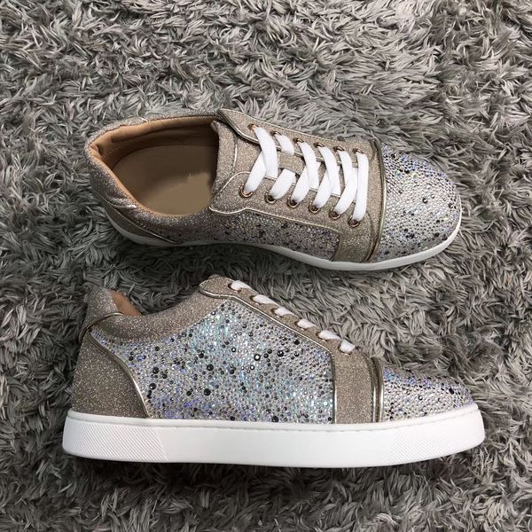 strass sneakers men's designer vieira red bottom shoes men casual flat outdoor couple sports shoes with box, Black
strass sneakers men's designer vieira red bottom shoes men casual flat outdoor couple sports shoes with box, Black