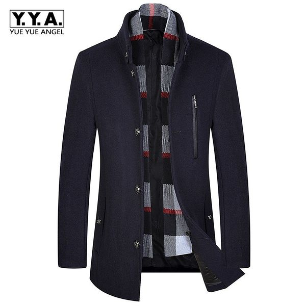 classic autumn winter thick blends wool coat lapel collar casual business men scarf woolen sobretudo long jacket slim fit trench, Black
classic autumn winter thick blends wool coat lapel collar casual business men scarf woolen sobretudo long jacket slim fit trench, Black