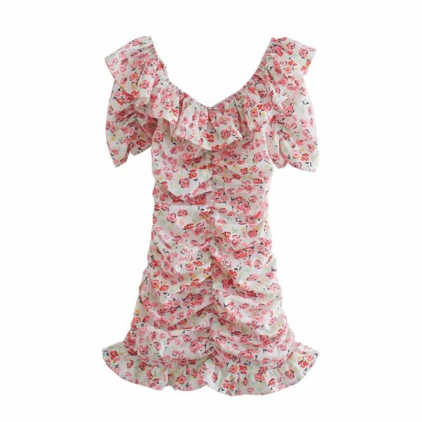 2020 short-sleeved v neck sheath women's dresses casual clothing idyllic flounce pink print mini dress slim low-cut girl's skirt, Black;gray
2020 short-sleeved v neck sheath women's dresses casual clothing idyllic flounce pink print mini dress slim low-cut girl's skirt, Black;gray