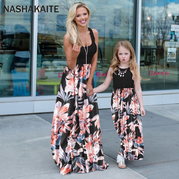 nashakaite mom and daughter dress sleeveless patchwork floral long dress for mommy and me clothes mother and daughter clothes, Blue
nashakaite mom and daughter dress sleeveless patchwork floral long dress for mommy and me clothes mother and daughter clothes, Blue