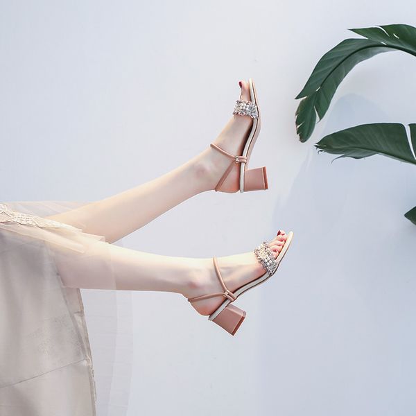 high heel pearl slippers sandals women elegant thick heel sandals women slip-on outdoor elegant open toe high heels, Black
high heel pearl slippers sandals women elegant thick heel sandals women slip-on outdoor elegant open toe high heels, Black