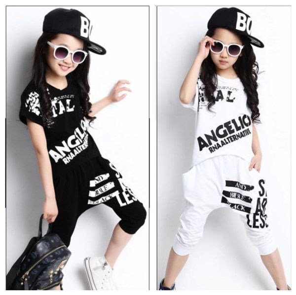 girls clothing sets summer 2019 boys girls short sleeve t-shirt & harem pants 2 pcs jazz dance set kids girls hip hop costume, White
girls clothing sets summer 2019 boys girls short sleeve t-shirt & harem pants 2 pcs jazz dance set kids girls hip hop costume, White