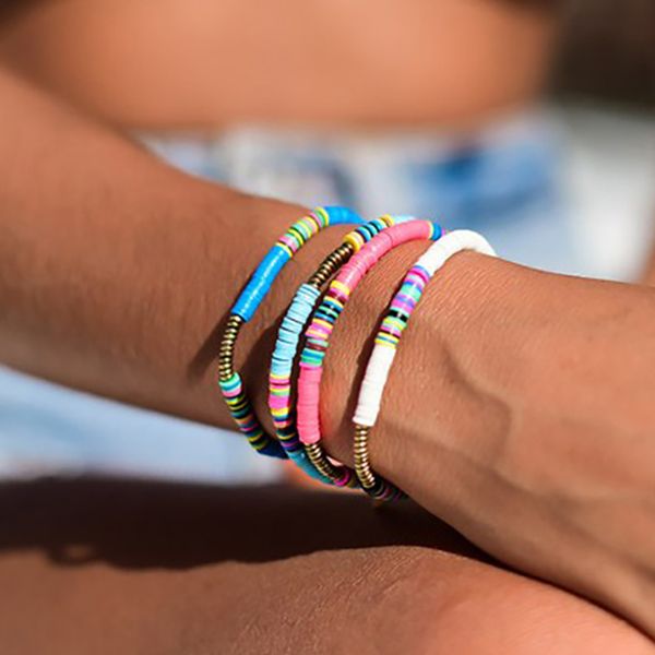 6mm polymer clay handamde bracelet charm boho mixcolor women wristband braclet for ladies beach jewelry femme accessories, Golden;silver
6mm polymer clay handamde bracelet charm boho mixcolor women wristband braclet for ladies beach jewelry femme accessories, Golden;silver