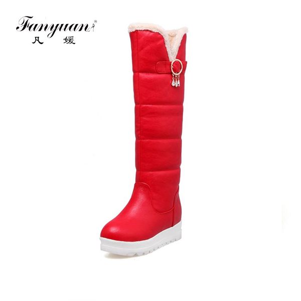 fanyuan new 33-44 elegant solid platform fur boots ladies winter warm knee high snow boots women wedges shoes woman, Black
fanyuan new 33-44 elegant solid platform fur boots ladies winter warm knee high snow boots women wedges shoes woman, Black